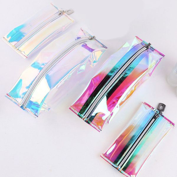 

косметика сумки лазерная transparent make up pouch путешествия косметический мешок водонепроницаемый мешок устроителя zipper карандаш сумка