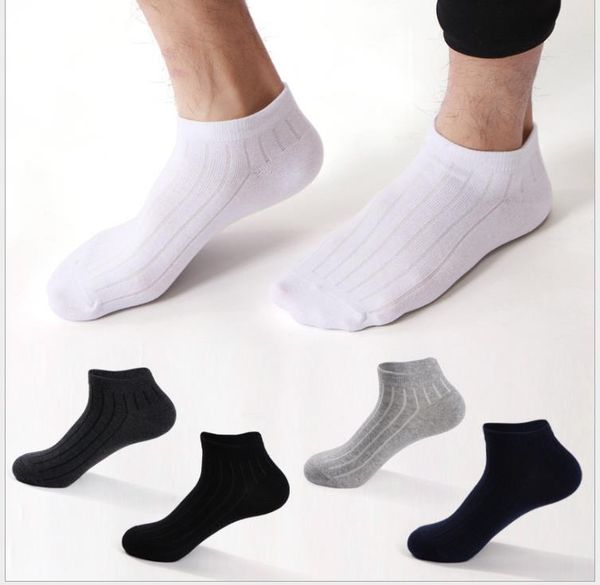 

cotton solid color men's boat socks sports fashion sweat-absorbent breathable short socks socks, Black