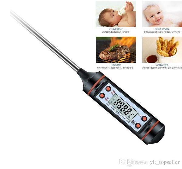 TP101 Digital Cooking Food Sonda de carne Termômetro doméstico cozinha BBQ Sensor Dining Tools 4 Buttons