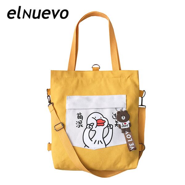 

women printing large women canvas shopping bag big shoulder bags duck casual canvas fabric eco tote bag bolso mujer