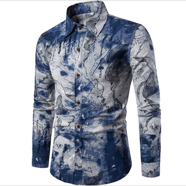 camisas estampadas hombre vintage