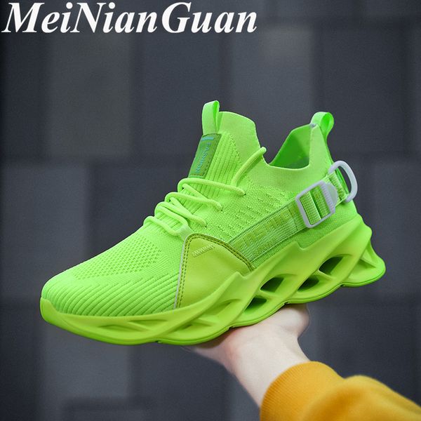 

lace up sport shoes male light soft white sneakers blade plus size men running shoe spring autumn men's sports shoes a7
