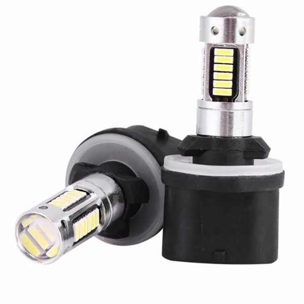 

2xsuper white 30w 30pcs 4014 smd h27 880 led bulb for cars h27w/1 h27w1 auto fog light drl 12v driving daytime running light