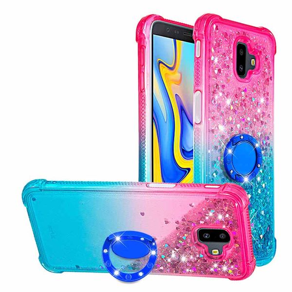 

Жидкое Quicksand Алмазный Bling мягкий чехол TPU для Samsung Galaxy J6 плюс премиум блеск Сердце к