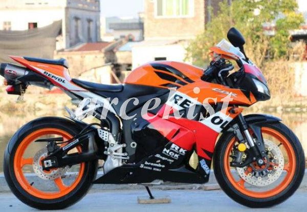 

4 gifts new abs full fairings kits fit for honda cbr600rr f5 2009 2010 2011 2012 09 10 11 12 bodywork set orange red