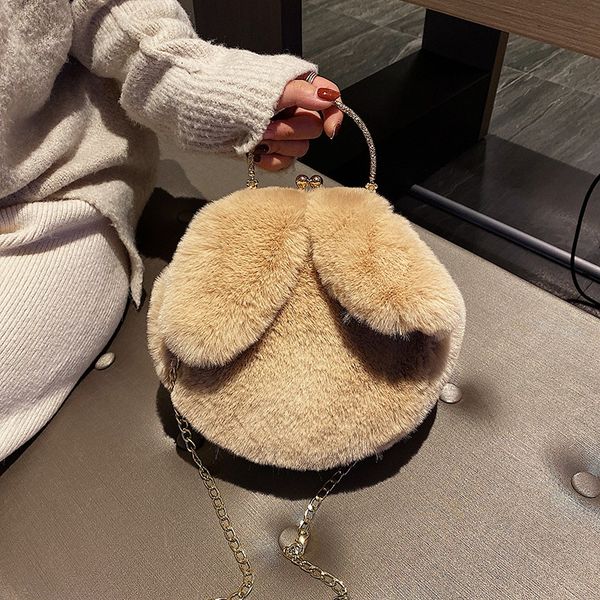 

women's bag new ears shoulder bag chain crossbody small round female
