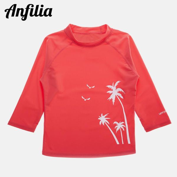 

anfilia children rashguard shirt swimsuit floral print swimwear rash guard upf 50+ swim shirts sports bathing wear