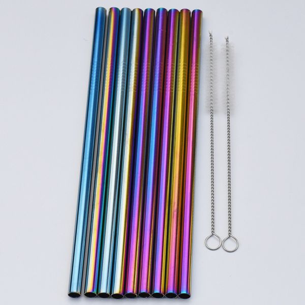 

subject:wowshine factory new colorful stainless steel 304 drinking straw 10pcs/lot 8x215mm length dishwashers safe