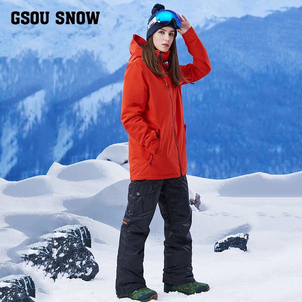 

2017 new girls ski suit female suits long pure warm and windproof waterproof ski suit female