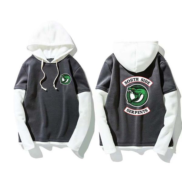 

riverdale толстовка с капюшоном толстовки южная сторона змеи уличная топы весна толстовки пуловер женский с капюшоном harajuku kawaii одежда, Black