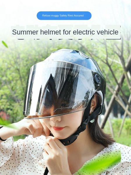 

motorcycle helmet half electric bicycle scooter motorbike moto bike helmet motocross protect for men women summer