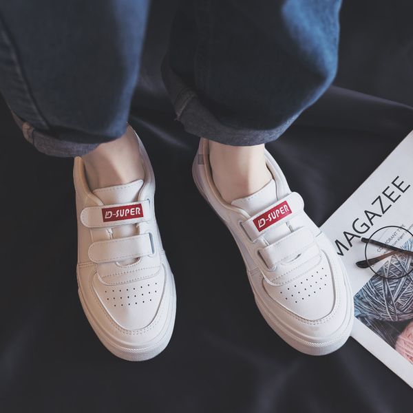 

woman leather shoes new fashion women shoes casual platform leather breathable simple women's vulcanize shoes fashion sneakers y200424, Black