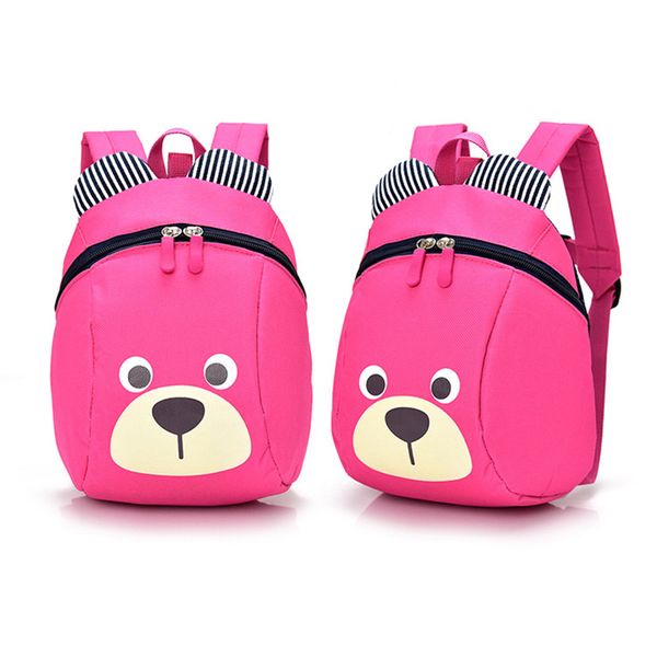 

fashion children backpack anti-lost canvas bag cartoon animal bear pattern kindergarten kids baby school bags bs88