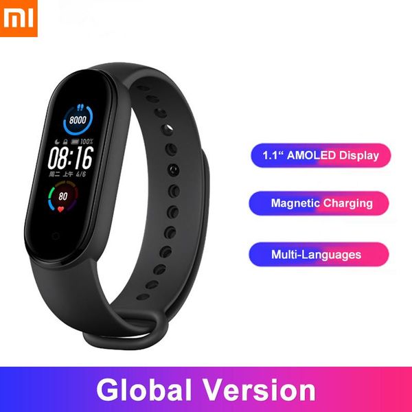 

xiaomi mi band 5 smart bracelet touch screen miband 5 wristband fitness blood oxygen track heart rate monitorsmartband