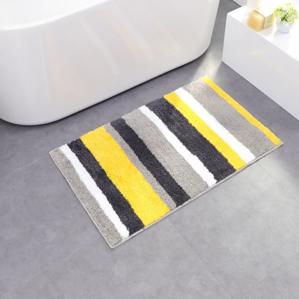 Ful Striped Antislip Doormat Fleece Bathroom Door Mat Absorbent