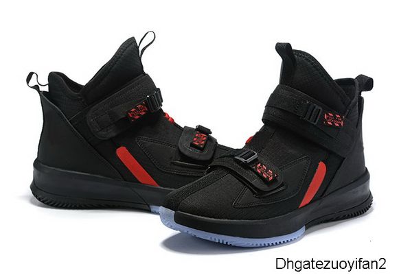 

2020 new kids lebron soldier 13 laker basketball shoes for sale james men womens sport sneakers with box size 4-12, Black