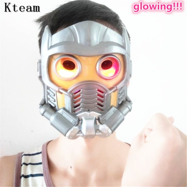 

new movie guardians of the galaxy star lord infinity war cosplay costumes led lights helmet latex mask prop superhero