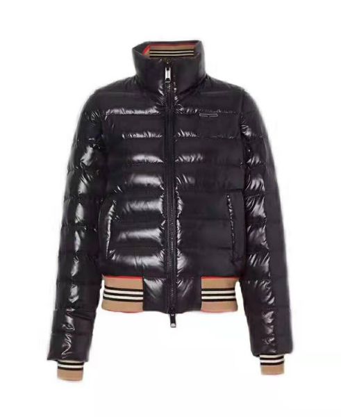 

bur womens down jacket berry british designer jacket luxury sleeve detachable vest jacket leather logo thick down jackets, Black