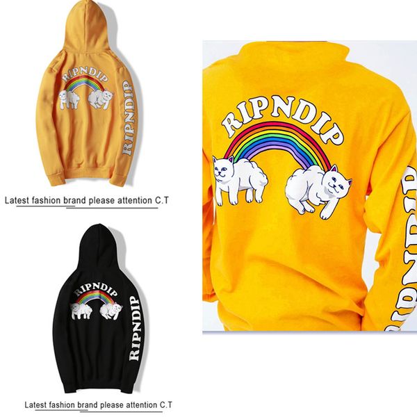 

202 / ripndip men luxury толстовка итальянский дизайнер new air организатор платформа hoodie высокого качества тавра ретро красный bottom то, White;black