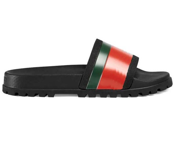 

the high designer shoes slides summer beach indoor flat g sandals slippers house flip flops with spike sandals size 35-45 with box gu1, Black