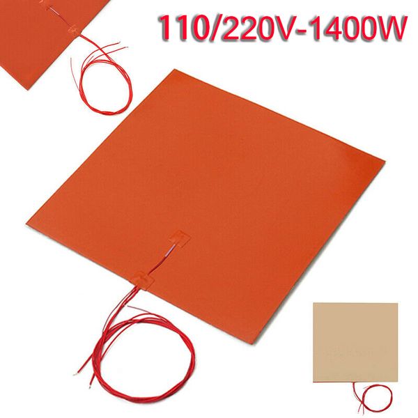 

400*400mm 110v/220v 1400w silicone heater mat pad for printer heated bed heating high performance heating pad tool parts