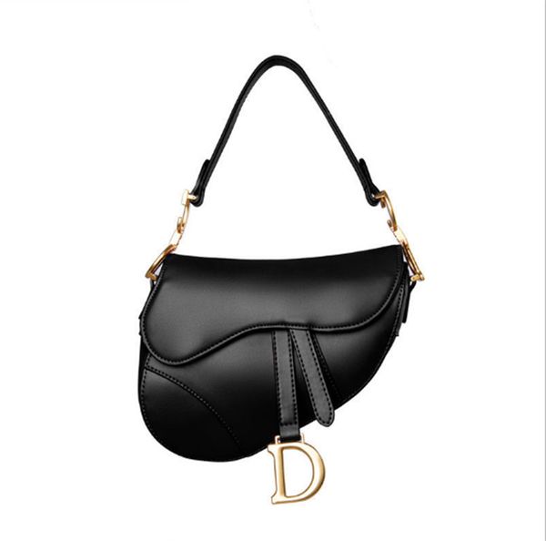 

De igner 2019new women genuine leather houlder bag rivet houlder trap addle bag de igner handbag me enger cro body bag high quality