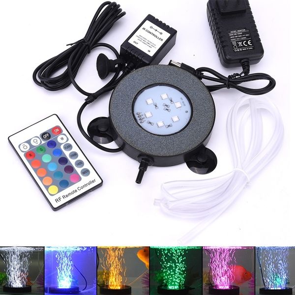 

color changing remote control led aquarium light fishtank lamp bubble air stone led underwater light bar