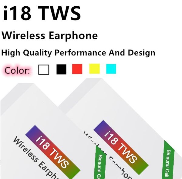 

Good quality ver ion i18 tw touch5 0 wirele bluetooth earbud with pop up window tereo earphone dhl hipping