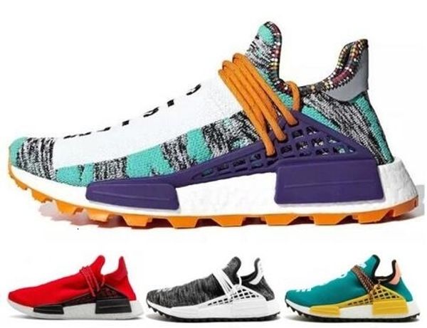 

originals pharrell williams human race hu running shoes men women real with original box authentic sneakers sports 36-47