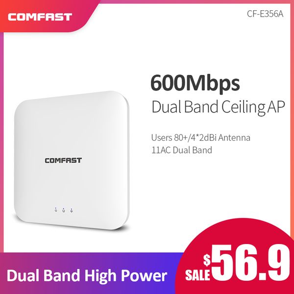 

comfast 600mbps indoor celling wireless wifi /router range extender dual band 2.4g/5g access point antenna openwrt ap