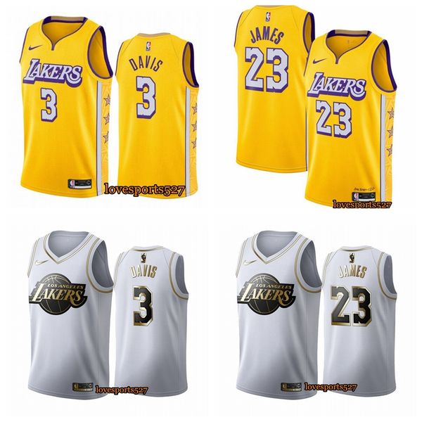 

kobe 24 bryant los angeles lakers jersey lebron 23 james anthony 3 davis city edition basketball jersey, Black;red