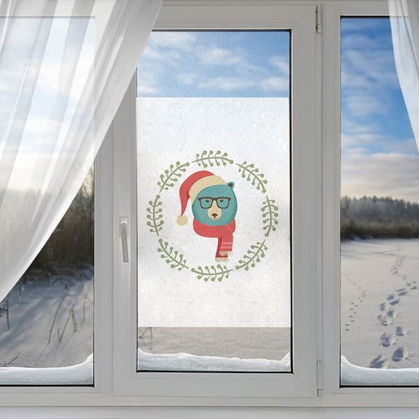 

custom size electrostatic window sticker christmas style pvc private home decor foil for window door cabinet wardrobe 60cmx100cm