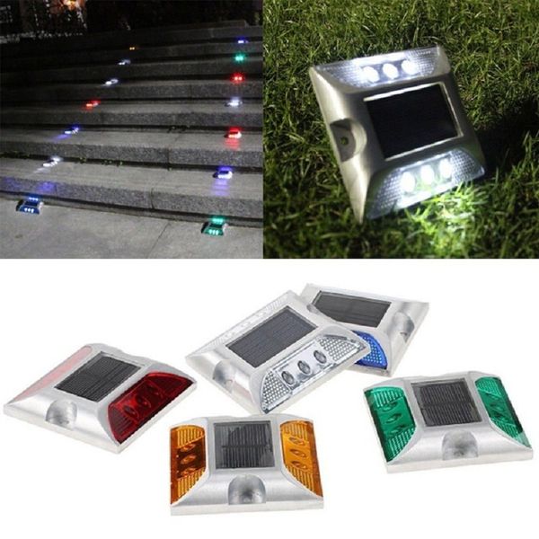 

solar deck dock lights solar road studs marker step road path light waterproof security warning driveway lights for outdoor fence patio yard