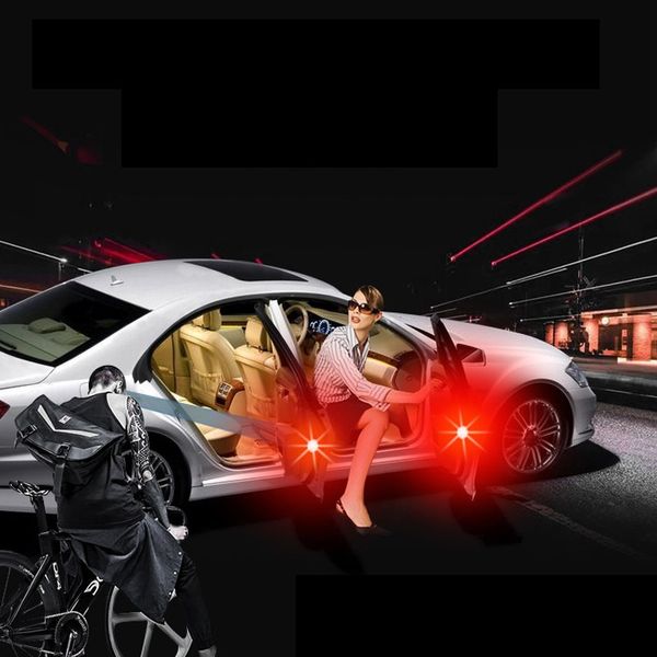 

2pcs universal general car door led opening warning lamp safely flash light red kit wireless anti-collid signal light