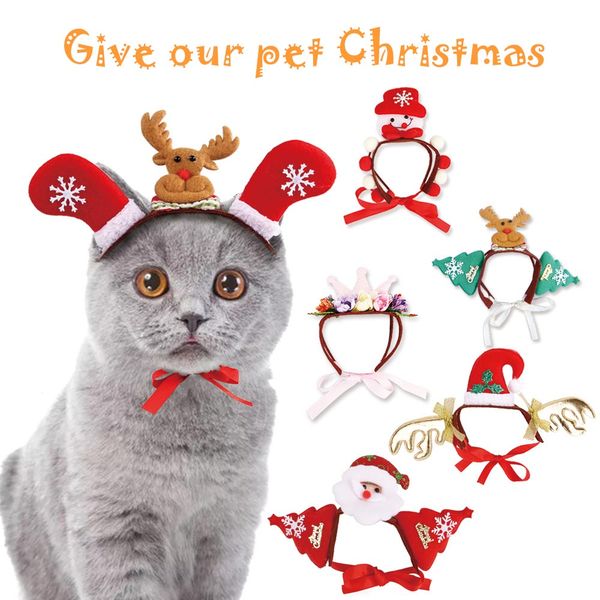 

fashion pet dog cat variety of christmas headdress pet headgear pet halloween headdress hat funny puppy accessories jj19844, Silver