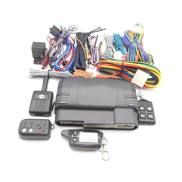 

english/russian version two way car alarm system with lcd remote engine start 2-way car alarm tomahawk tw9010 for