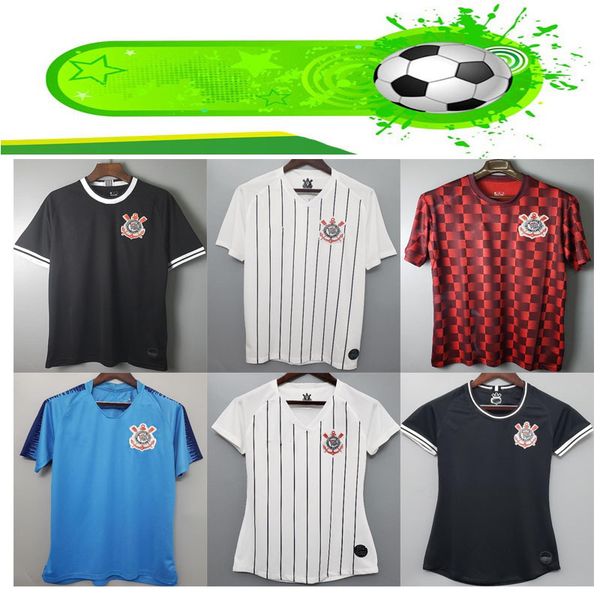 

2019 2020 corinthians home away training suit women soccer jersey, Black