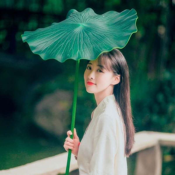 

90cm large artificial plant green plastic lotus leaf branch floral material p performance stage prop lotus potted home decor