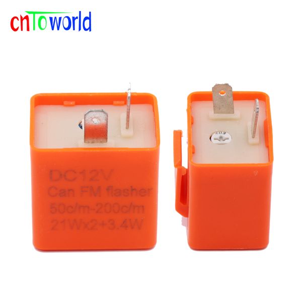 

1pcs 12v 2 pin adjustable frequency 2-pin led flasher relay turn signal blinker indicator for motorcycle motorbike accessories