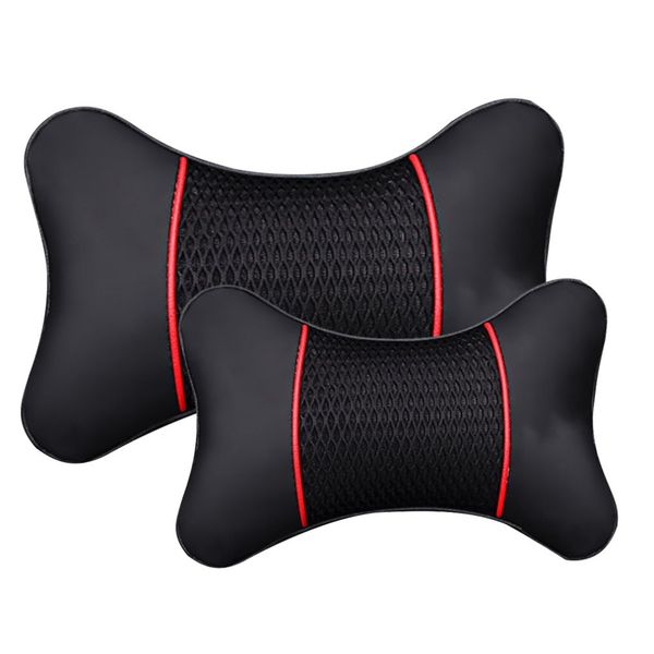 

leather car seat neck pillow head protector safety auto headrest support backrest cushion pillows neck rest