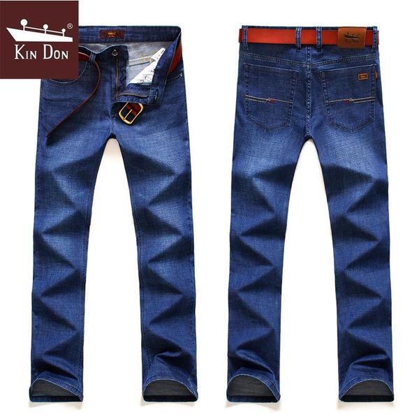 

men's designer jeans simple pants trendy brand summer casual thin section elastic hip hop street fashion wide pants, Blue