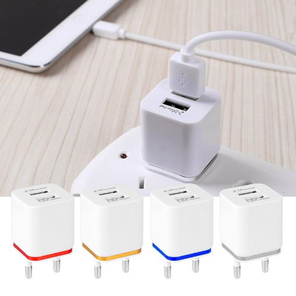 

5V/2.1A Dual USB Wall Charger US EU Plug AC Power Adapter 2 Ports Nokoko Charger For Samsung Huawei iPhone Charging Adapter