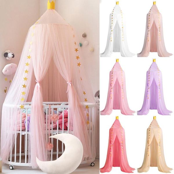 

mosquito net hanging kids baby bedding dome bed canopy cotton bedcover curtain for reading playing home decor