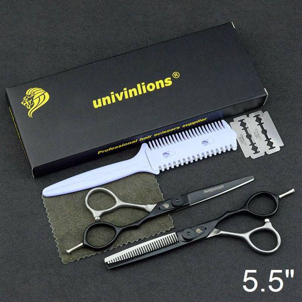 

5.5" barbers hair cutting scissors japan professional hairdressing scissors kit hair salon tools hair thinning shears barbers hairstyli