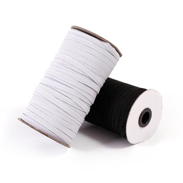 

120 yards length 0.5cm/0.3cm width braided elastic band cord knit band for sewing diy mask bedspread, Black