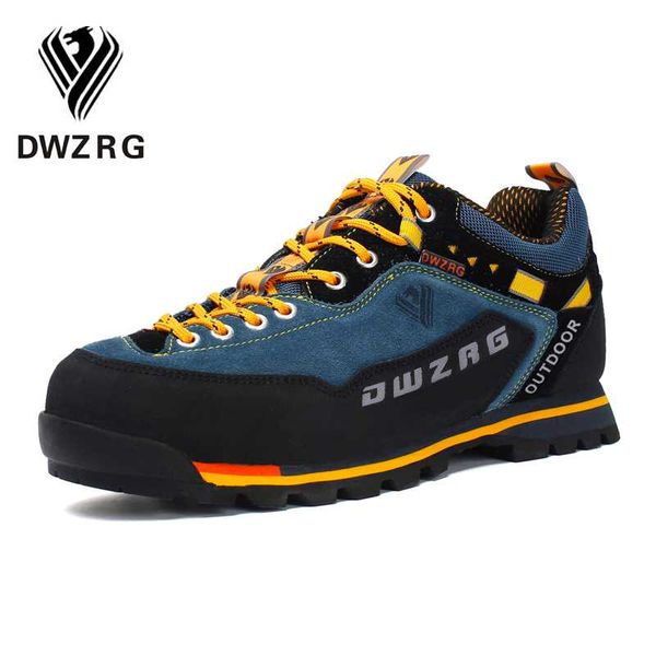 

dwzrg waterproof hiking shoes mountain climbing shoes outdoor hiking boots trekking sport sneakers men hunting trekking