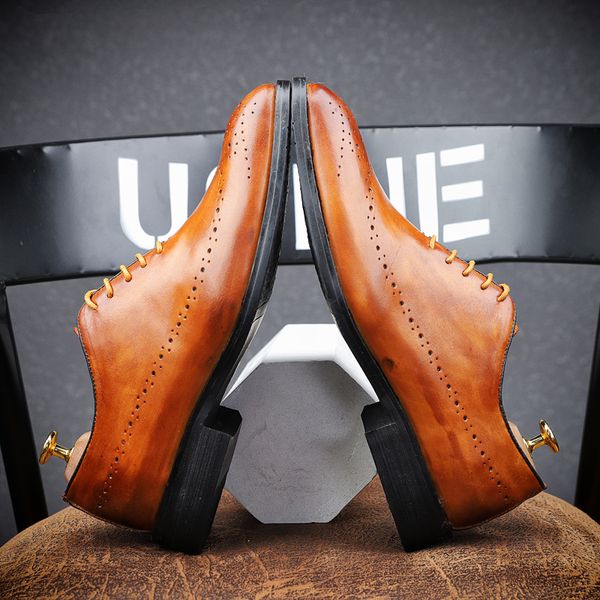

2019 handmade italy fashion shoes men's oxford shoes genuine leather black brown wedding party formal casual brand male dress shoes