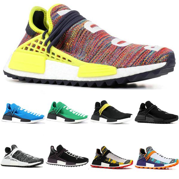 

new human race trail running shoes nerd black cream men women pharrell williams hu runner yellow white red mens trainers sports sneaker