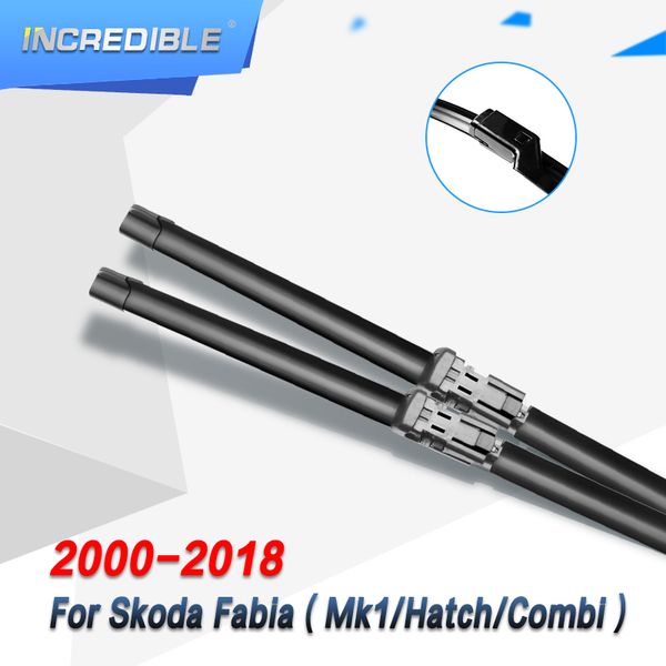 

incredible windscreen wiper blades for fabia 1 2 3 fit hook / push button arms model year from 2000 to 2018