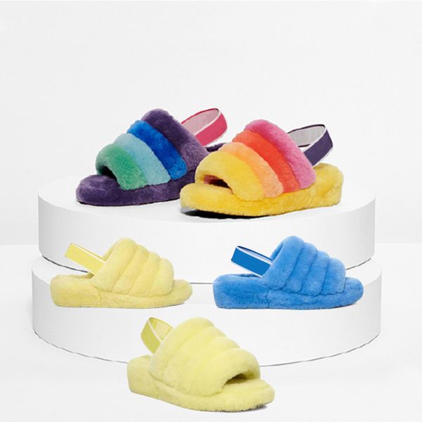 

Модные роскошные женские дизайнерские сандалии Мужские женские пух Да Слайд Motlee